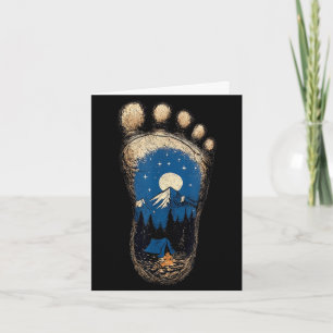 Carte Empreinte de patte de Bigfoot camping montagne sas