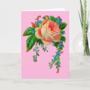 Carte Empreinte florale victorienne