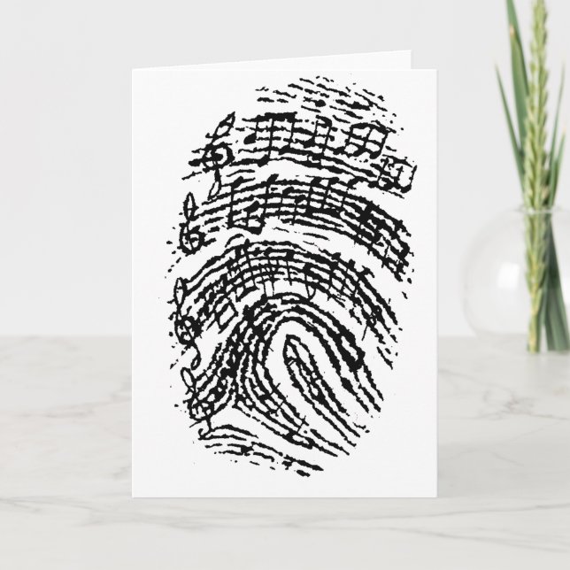 Carte Empreinte numérique de musique (Devant)
