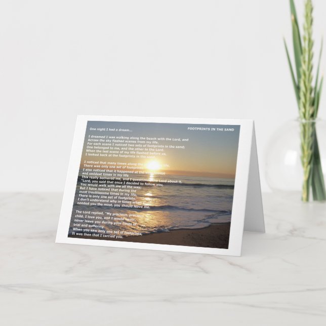 Carte Empreintes Dans Le Sable (Devant)