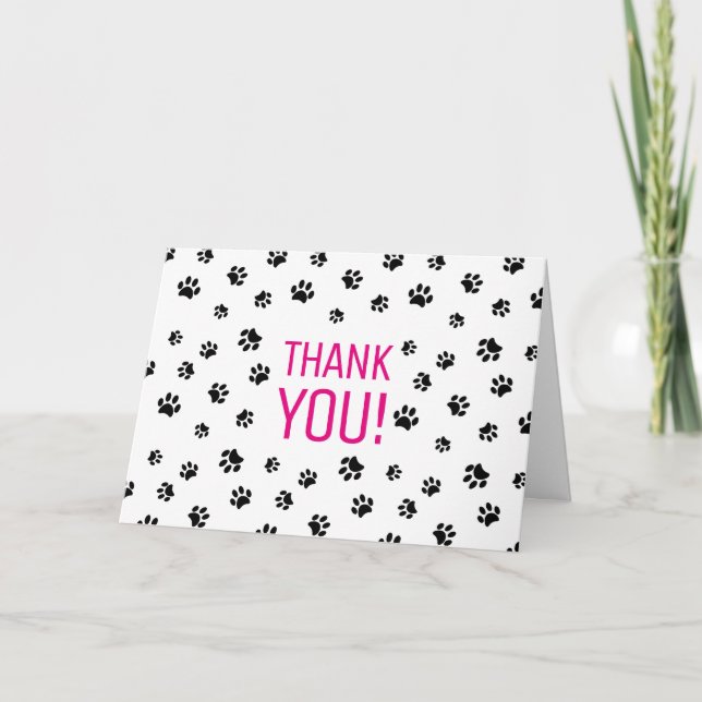 Carte Empreintes de pattes noirs | MERCI (Devant)