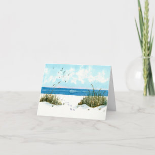 Carte Empreintes sur la sympathie du sable