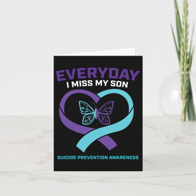 Carte En Amour Mémoire Fils Prévention Suicide Sensibili (Devant)