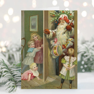 Carte En attente de Père Noël Noël vintage