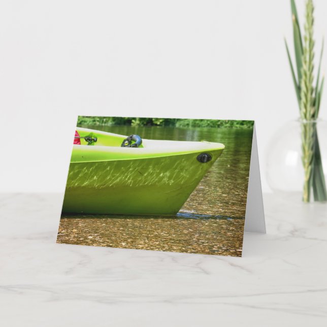 Carte En aval avec bateau (Devant)