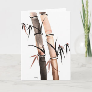 Carte en bambou de pluie