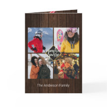 Carte en bois de grange rustique Christmas Parka P