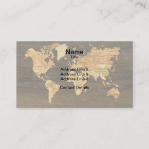 Carte en bois du monde