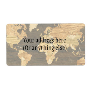 Carte en bois du monde