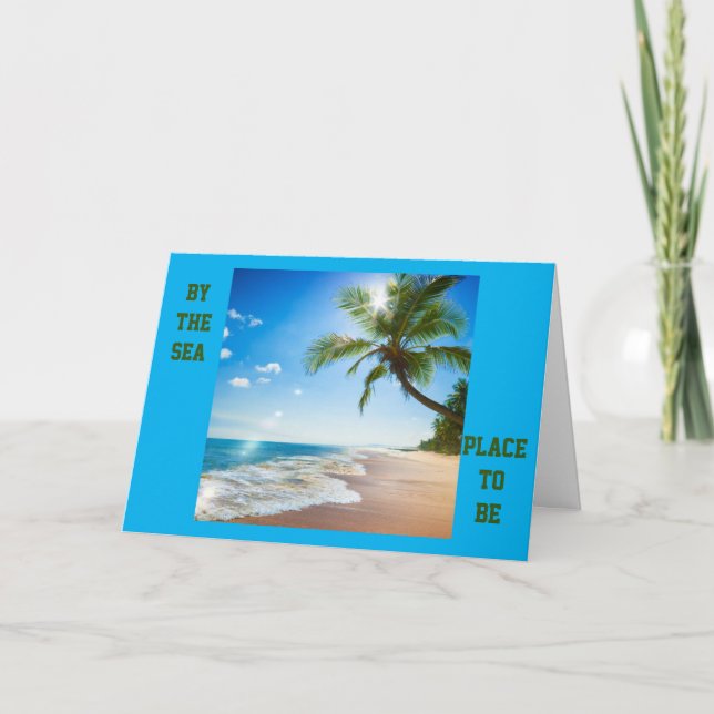 CARTE EN BORD DE MER POUR VOTRE **ANNIVERSAIRE** (Devant)