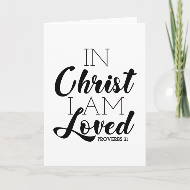 Carte En Christ Je Suis Amoureux Écriture Promet Christi (Devant)