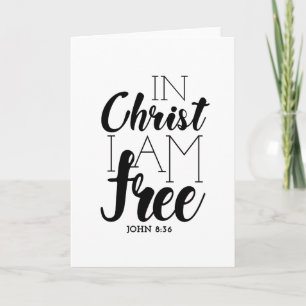 Carte En Christ je suis libre Ecriture promet liberté