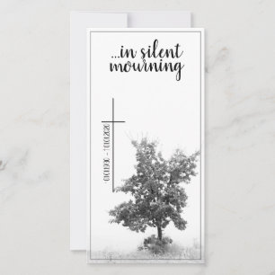 Carte En deuil silencieux - arbre sur la prairie 2.0