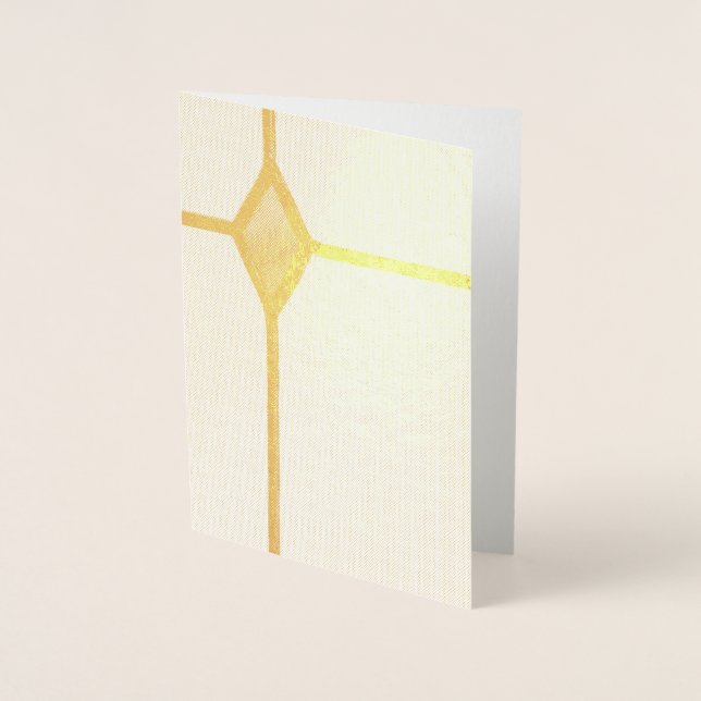 Carte en feuille d'or de croix chrétienne religieu (Devant)