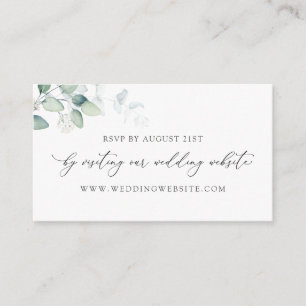 Carte en ligne Eucalyptus Calligraphy Wedding RSVP