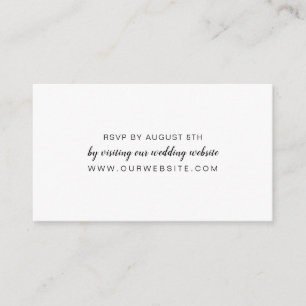 Carte en ligne RSVP mariage blanc