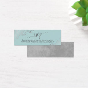 Carte en ligne RSVP Turquoise Mariage de la Monnai
