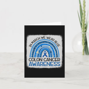 Carte En mars Bleu Ruban Colon Mois de sensibilisation a