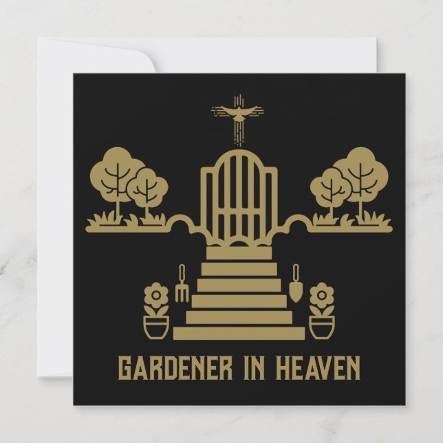 Carte En mémoire Bereaver Gardener funérailles (Devant)