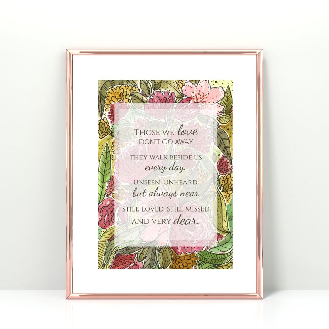 Carte En Mémoire De L'Aquarelle Sympathie Florale Framea (Créateur téléchargé)
