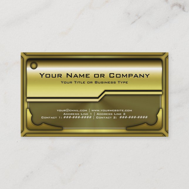 Carte en métal Hi Tech Faux version 3 avec logo (Devant)