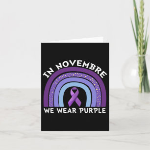 Carte En Novembre Nous Portons Violet Cancer Pancréatiqu