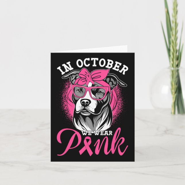 Carte En Octobre Nous Portons Pink Breast Cancer Sensibi (Devant)