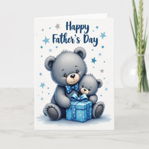 Carte en peluche Azure Gift pour la fête des pères