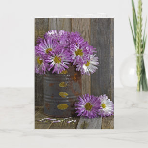 Carte en pensant à ta maman fleur en boîte