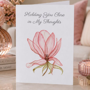 Carte En pensant à vous Magnolia Rose