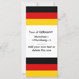 Carte en rack avec drapeau d'Allemagne