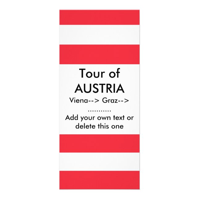 Carte en rack avec Drapeau d'Autriche (Devant)