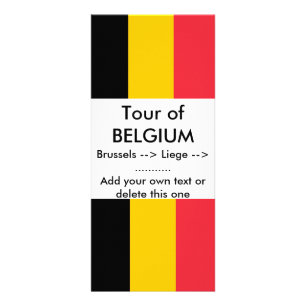 Carte en rack avec drapeau de Belgique