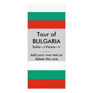 Carte en rack avec drapeau de Bulgarie