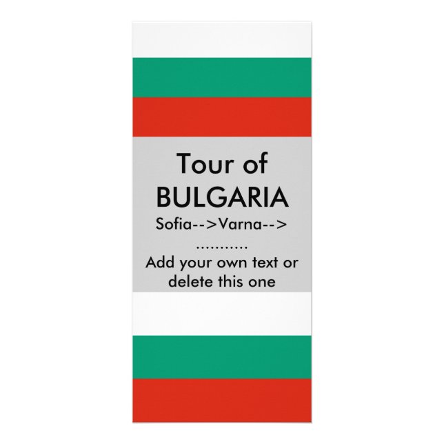 Carte en rack avec drapeau de Bulgarie (Devant)