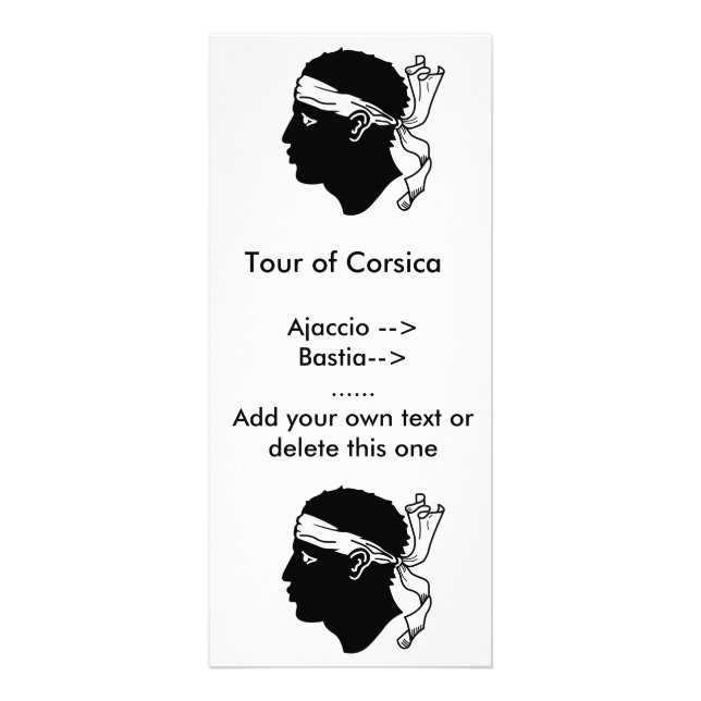 Carte en rack avec Drapeau de Corse (Devant)