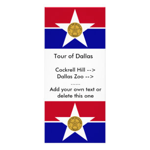 Carte en rack avec Drapeau de Dallas, U.S.A.