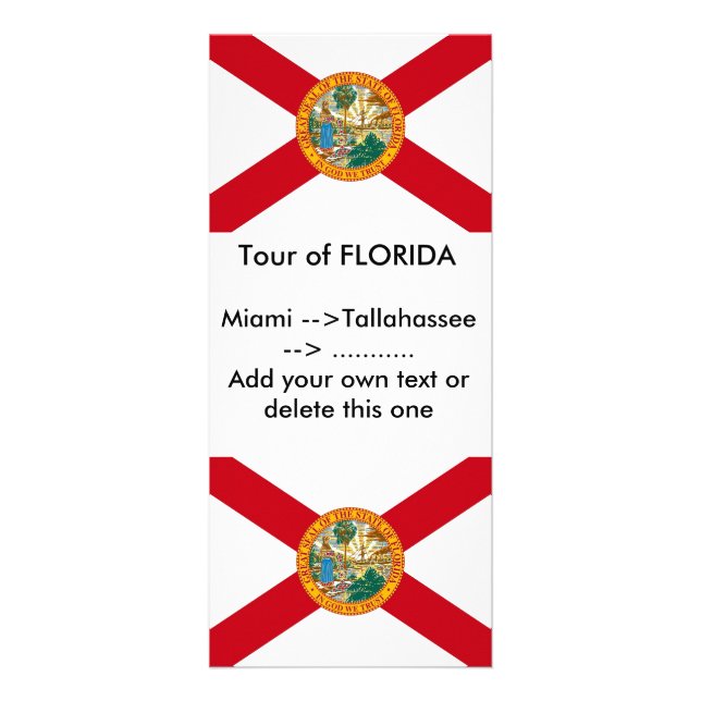 Carte en rack avec Drapeau de Floride, U.S.A. (Devant)