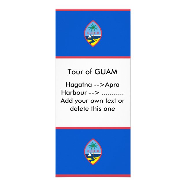 Carte en rack avec Drapeau de Guam, U.S.A. (Devant)
