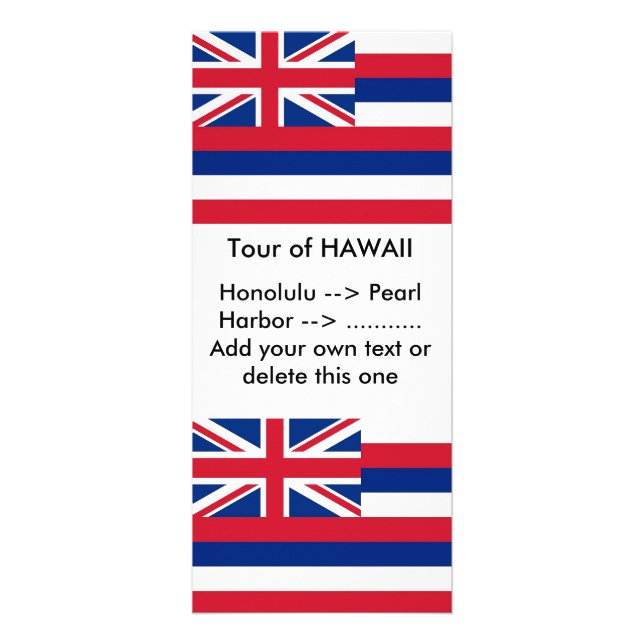 Carte en rack avec Drapeau de Hawaii, U.S.A. (Devant)
