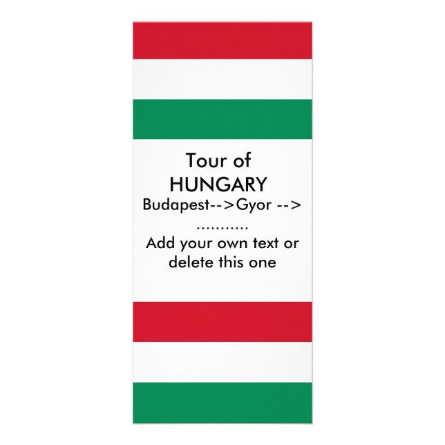 Carte en rack avec Drapeau de Hongrie (Devant)