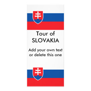 Carte en rack avec drapeau de la Slovaquie
