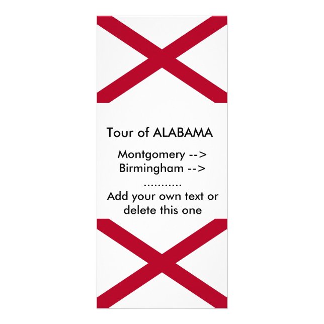 Carte en rack avec Drapeau de l'Alabama, États-Uni (Devant)