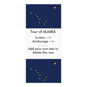 Carte en rack avec drapeau de l'Alaska, États-Unis