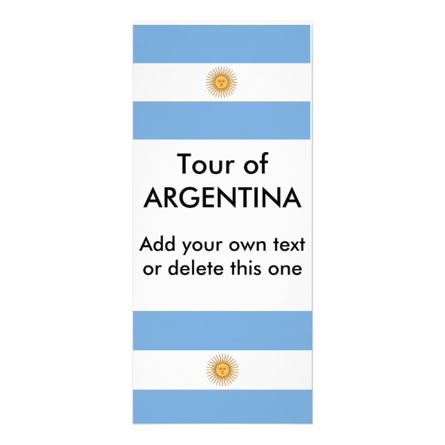 Carte en rack avec drapeau de l'Argentine (Devant)