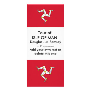 Carte en rack avec drapeau de l'île de Man, Royaum