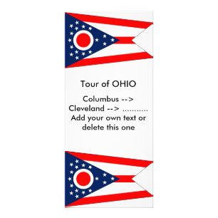 Carte en rack avec Drapeau de l'Ohio, États-Unis.