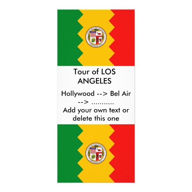 Carte en rack avec Drapeau de Los Angeles, Califor (Devant)