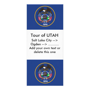 Carte en rack avec drapeau de l'Utah, U.S.A.