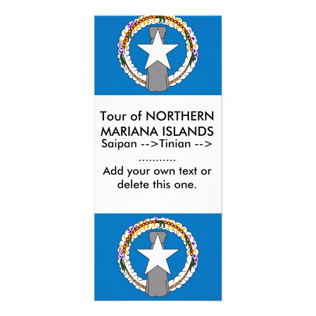 Carte en rack avec drapeau de Mariana du Nord (Devant)